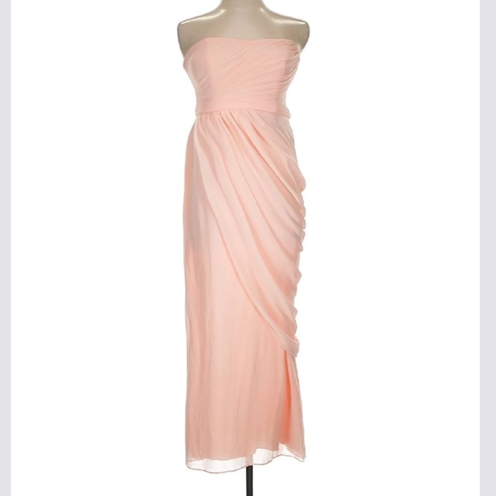 Mauve Pink Strapless Gown